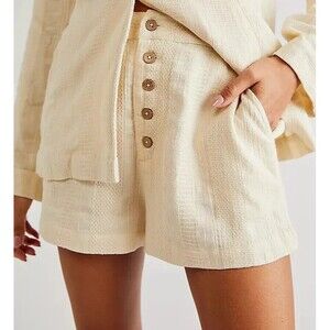 Free People Endless Summer Modern Summer Shorts Textured High Waisted XS 250586